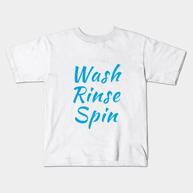 Wash rinse Spin Kids T-Shirt by downundershooter